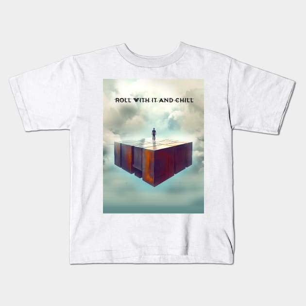 The Art of Serenity: Roll With It and Chill Kids T-Shirt by Puff Sumo